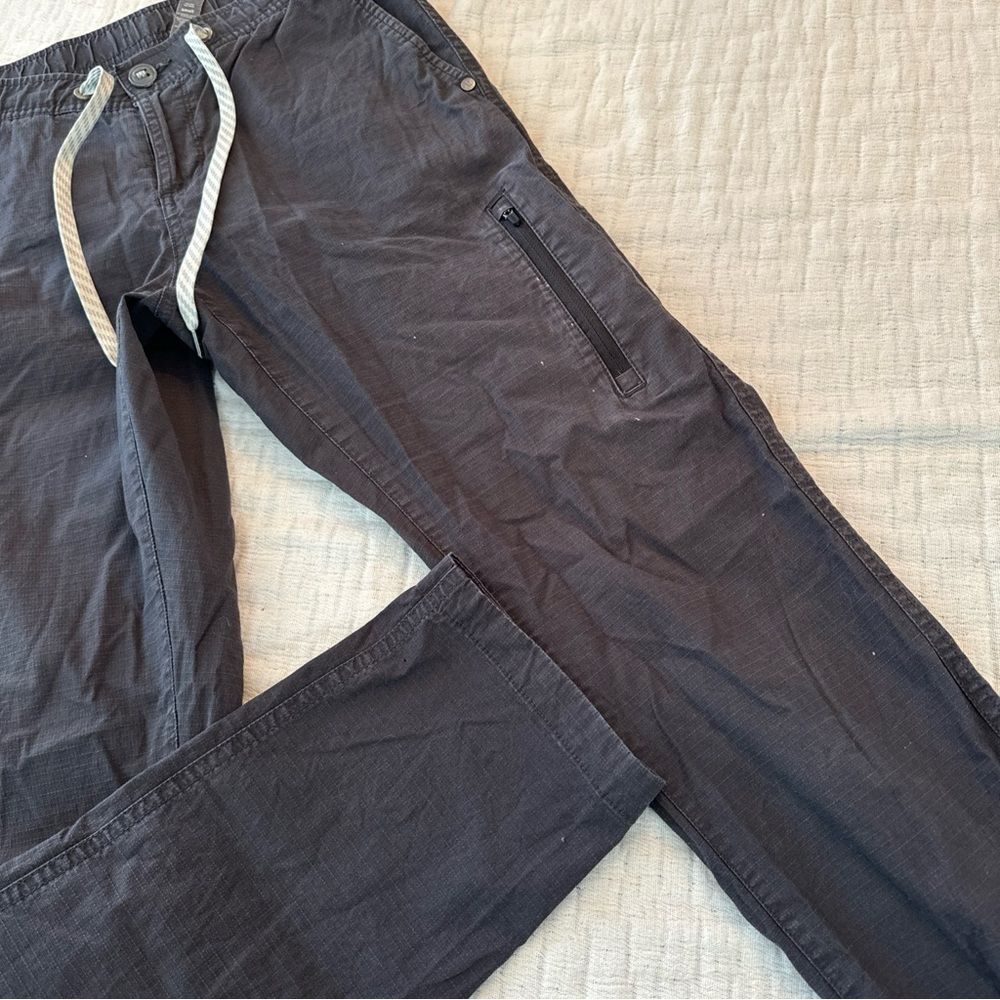 Vuori Ripstop in Charcoal Gray Stretch Cotton Pants Women's Size Small FLAWED!!! - Picture 7 of 7